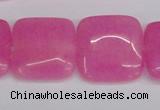 CCN3802 15.5 inches 20*20mm square candy jade beads wholesale