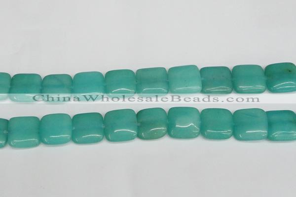 CCN3807 15.5 inches 20*20mm square candy jade beads wholesale