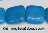 CCN3810 15.5 inches 20*20mm square candy jade beads wholesale
