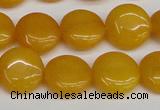 CCN3815 15.5 inches 14mm flat round candy jade beads wholesale