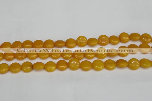 CCN3815 15.5 inches 14mm flat round candy jade beads wholesale