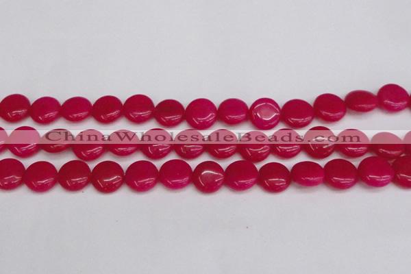 CCN3819 15.5 inches 14mm flat round candy jade beads wholesale