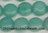 CCN3822 15.5 inches 14mm flat round candy jade beads wholesale