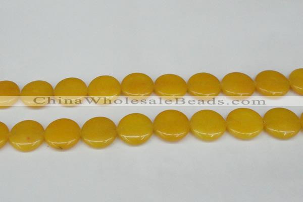 CCN3830 15.5 inches 20mm flat round candy jade beads wholesale