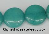 CCN3831 15.5 inches 20mm flat round candy jade beads wholesale