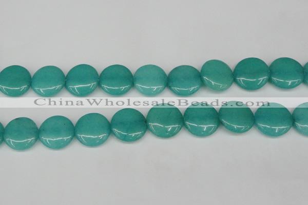 CCN3831 15.5 inches 20mm flat round candy jade beads wholesale