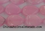 CCN3860 15.5 inches 13*18mm flat teardrop candy jade beads