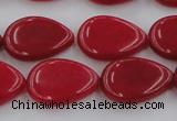 CCN3864 15.5 inches 13*18mm flat teardrop candy jade beads