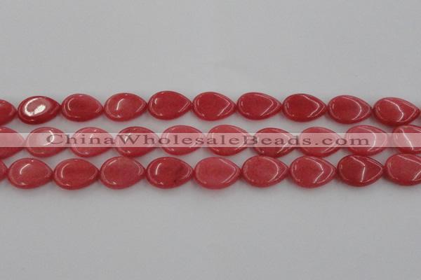CCN3876 15.5 inches 15*20mm flat teardrop candy jade beads