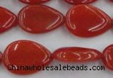 CCN3878 15.5 inches 15*20mm flat teardrop candy jade beads