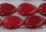 CCN3879 15.5 inches 15*20mm flat teardrop candy jade beads