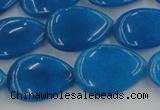 CCN3887 15.5 inches 15*20mm flat teardrop candy jade beads