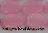 CCN3890 15.5 inches 18*25mm flat teardrop candy jade beads