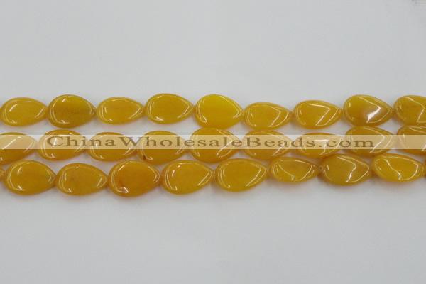 CCN3897 15.5 inches 18*25mm flat teardrop candy jade beads