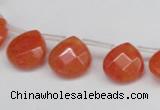 CCN3913 Top-drilled 13*13mm briolette candy jade beads wholesale