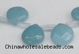 CCN3919 Top-drilled 13*13mm briolette candy jade beads wholesale