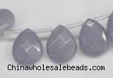 CCN3925 Top-drilled 12*15mm briolette candy jade beads wholesale