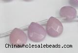 CCN3926 Top-drilled 12*15mm briolette candy jade beads wholesale