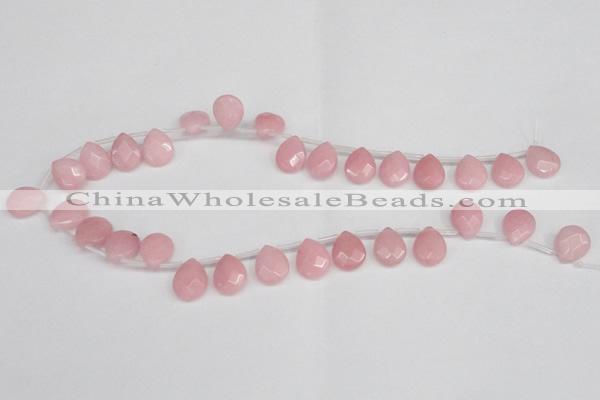 CCN3927 Top-drilled 12*15mm briolette candy jade beads wholesale