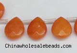 CCN3932 Top-drilled 12*15mm briolette candy jade beads wholesale