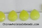 CCN3933 Top-drilled 12*15mm briolette candy jade beads wholesale