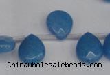 CCN3938 Top-drilled 12*15mm briolette candy jade beads wholesale
