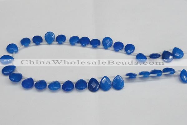 CCN3939 Top-drilled 12*15mm briolette candy jade beads wholesale