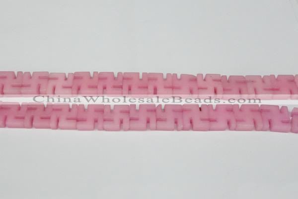 CCN3955 15.5 inches 20*20mm svastika candy jade beads wholesale