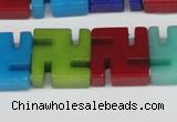 CCN3966 15.5 inches 20*20mm svastika candy jade beads wholesale
