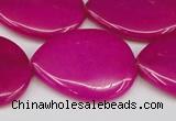 CCN3973 15.5 inches 30*40mm flat teardrop candy jade beads