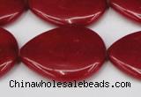 CCN3974 15.5 inches 30*40mm flat teardrop candy jade beads