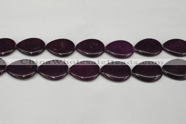 CCN3976 15.5 inches 30*40mm flat teardrop candy jade beads