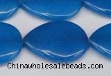 CCN3977 15.5 inches 30*40mm flat teardrop candy jade beads