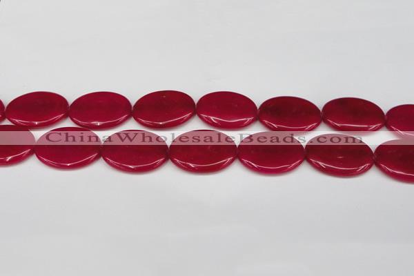 CCN3988 15.5 inches 30*40mm oval candy jade beads wholesale