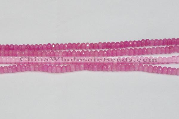 CCN4123 15.5 inches 4*6mm faceted rondelle candy jade beads