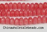 CCN4125 15.5 inches 4*6mm faceted rondelle candy jade beads