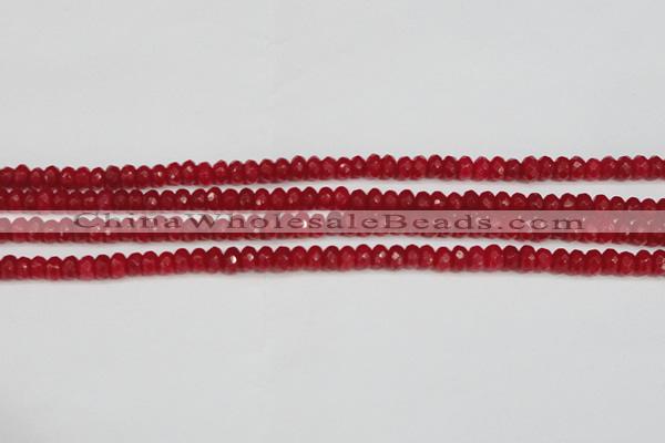 CCN4126 15.5 inches 4*6mm faceted rondelle candy jade beads