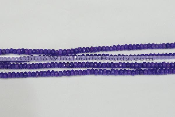 CCN4131 15.5 inches 4*6mm faceted rondelle candy jade beads