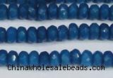 CCN4134 15.5 inches 4*6mm faceted rondelle candy jade beads