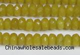 CCN4139 15.5 inches 4*6mm faceted rondelle candy jade beads