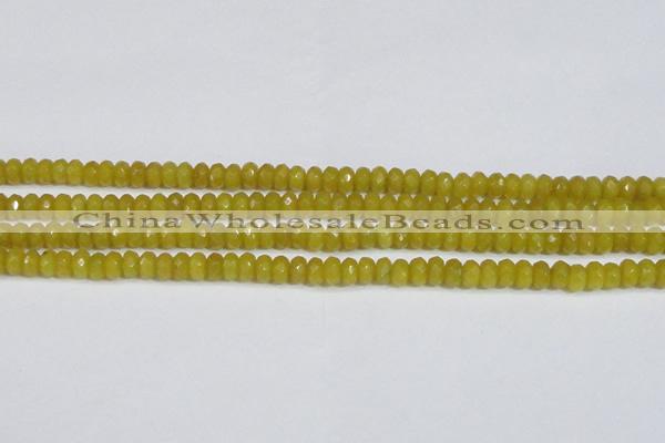CCN4139 15.5 inches 4*6mm faceted rondelle candy jade beads