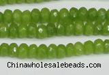 CCN4140 15.5 inches 4*6mm faceted rondelle candy jade beads