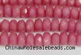 CCN4155 15.5 inches 5*8mm faceted rondelle candy jade beads