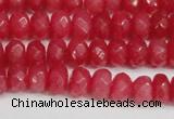 CCN4157 15.5 inches 5*8mm faceted rondelle candy jade beads