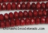 CCN4158 15.5 inches 5*8mm faceted rondelle candy jade beads