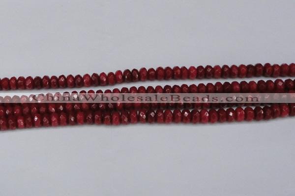 CCN4160 15.5 inches 5*8mm faceted rondelle candy jade beads