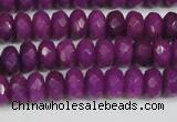 CCN4162 15.5 inches 5*8mm faceted rondelle candy jade beads