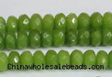 CCN4168 15.5 inches 5*8mm faceted rondelle candy jade beads