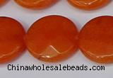 CCN4182 15.5 inches 20mm faceted coin candy jade beads wholesale