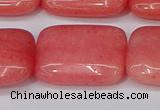 CCN4196 15.5 inches 18*25mm rectangle candy jade beads wholesale